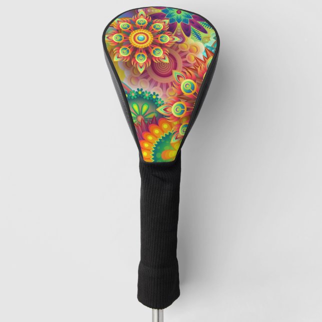 Psychedelisches Muster Golf Headcover (Vorderseite)