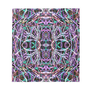 Psychedelisches Muster in Rosa Notizblock