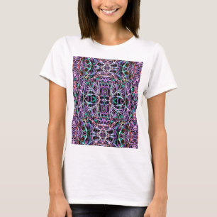 Psychedelisches Muster in Rosa T-Shirt