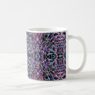 Psychedelisches Muster in Rosa Tasse