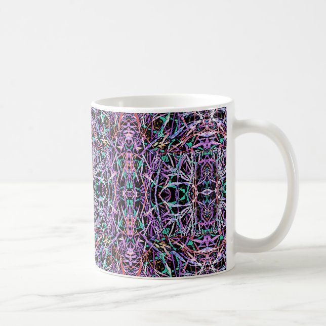 Psychedelisches Muster in Rosa Tasse (Rechts)