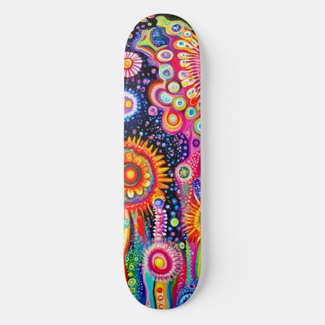 Psychedelisches Muster Skateboard (Vorderseite)