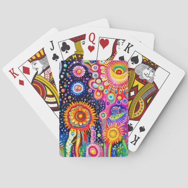 Psychedelisches Muster Spielkarten (Rückseite)