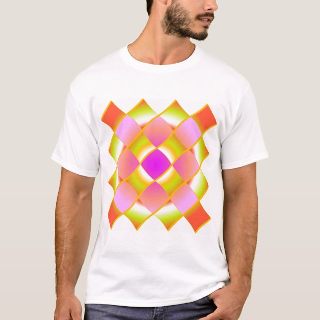 psychedelisches Muster T-Shirt (Vorderseite)