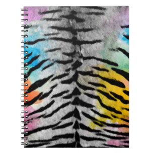 Psychedelisches Nacht-Tiger-Hautdruck-Foto-Notizbu Notizblock