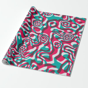 Psychedelisches nahtloses Muster Geschenkpapier