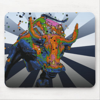 Psychedelisches NYC: Aufladenstier von Wall Street Mousepad