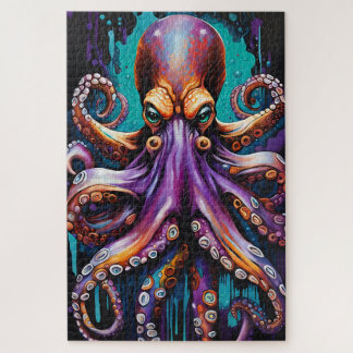 Psychedelisches Octopus Puzzle - Surreal Driving I
