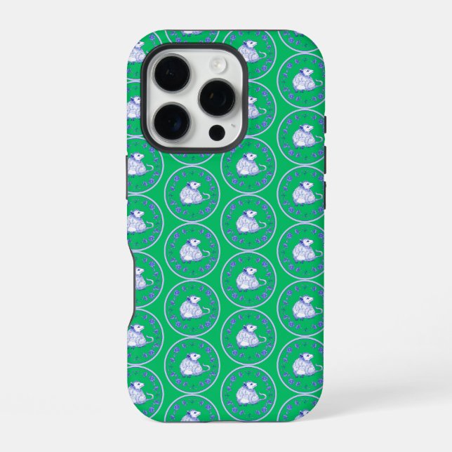 Psychedelisches Opossum-iPhone-Case iPhone Hülle (Rückseite)