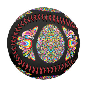 Psychedelisches Osterei-Design Kinder Bio-T-Shirt Baseball
