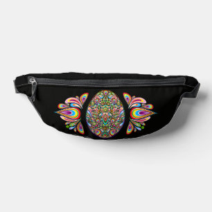 Psychedelisches Osterei-Design Kinder Bio-T-Shirt Bauchtasche