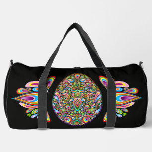 Psychedelisches Osterei-Design Kinder Bio-T-Shirt Duffle Bag