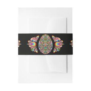 Psychedelisches Osterei-Design Kinder Bio-T-Shirt Einladungsbanderole