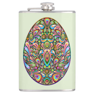 Psychedelisches Osterei-Design Kinder Bio-T-Shirt Flachmann