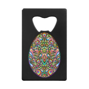 Psychedelisches Osterei-Design Kinder Bio-T-Shirt Geldbeutel Flaschenöffner
