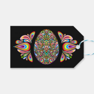 Psychedelisches Osterei-Design Kinder Bio-T-Shirt Geschenkanhänger
