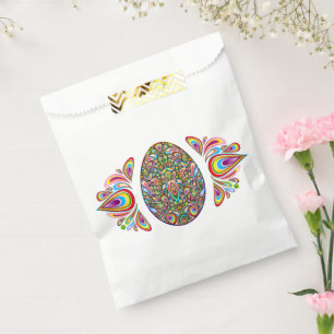 Psychedelisches Osterei-Design Kinder Bio-T-Shirt Geschenktütchen
