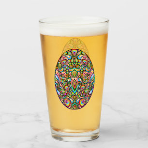 Psychedelisches Osterei-Design Kinder Bio-T-Shirt Glas