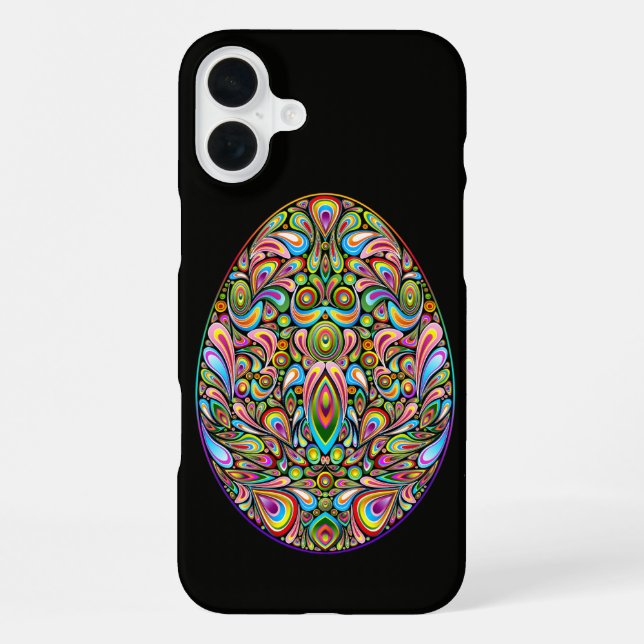 Psychedelisches Osterei-Design Kinder Bio-T-Shirt iPhone Hülle (Rückseite)