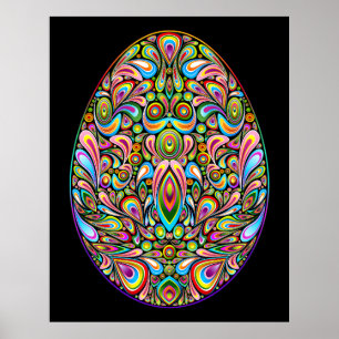 Psychedelisches Osterei-Design Kinder Bio-T-Shirt Poster