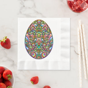 Psychedelisches Osterei-Design Kinder Bio-T-Shirt Serviette