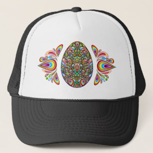 Psychedelisches Osterei-Design Kinder Bio-T-Shirt Truckerkappe