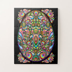 Psychedelisches Osterei-Design Puzzle