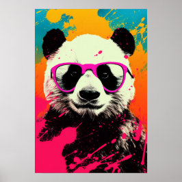 Psychedelisches Panda Poster - Meridisierender Pan