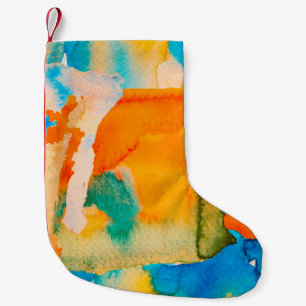 Psychedelisches Papier. Classic Blue und Lush Lava Kleiner Weihnachtsstrumpf