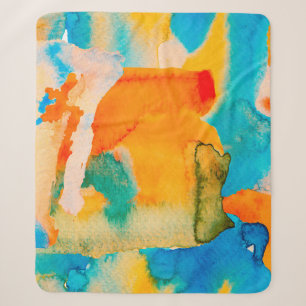 Psychedelisches Papier. Classic Blue und Lush Lava Sherpadecke