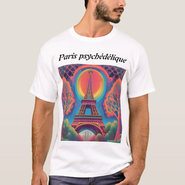 Psychedelisches Paris-T-Shirt T-Shirt (Vorderseite)