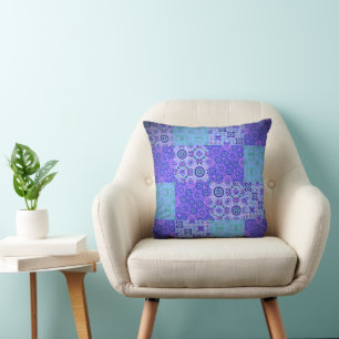 Psychedelisches Patchwork-Muster Kissen