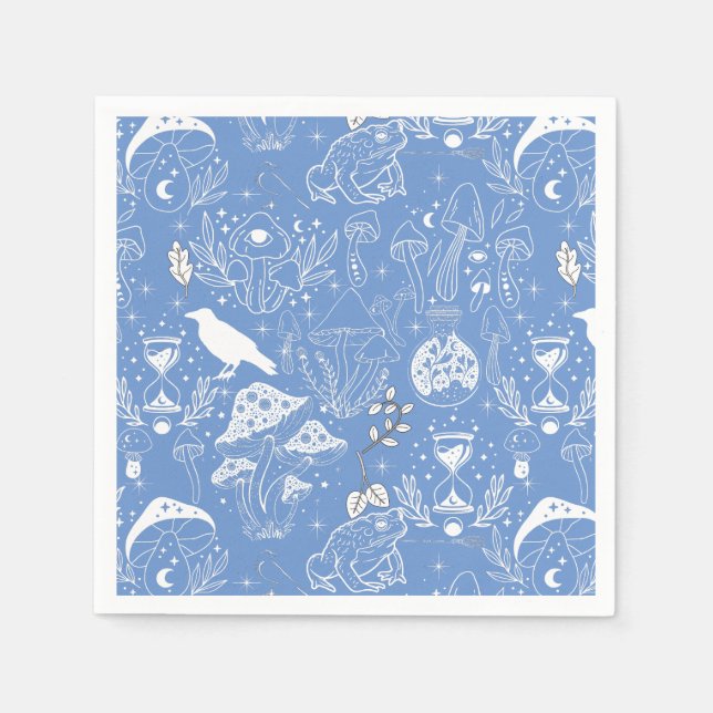 Psychedelisches Pilzmuster 2D.BW.b Serviette (Vorderseite)