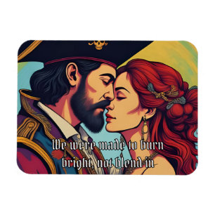 Psychedelisches Piratenpaar – Kühne Romanze Magnet