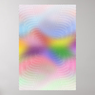 Psychedelisches Poster: Abstrakte Farbwellen Poster