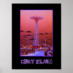 Psychedelisches Poster Parachute Jump