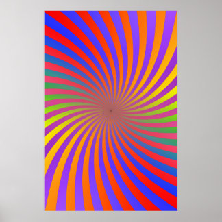 Psychedelisches Poster: Regenbogenspirale Poster