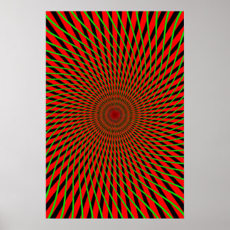 Psychedelisches Poster: Roter & Grüner Geist Poster