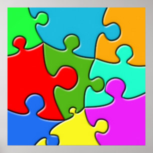 Psychedelisches Puzzle Poster