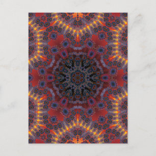 Psychedelisches Radialdesign: Postkarte