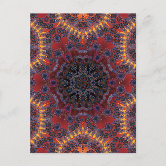 Psychedelisches Radialdesign: Postkarte (Vorderseite)