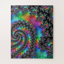 Psychedelisches Rainbow-Fraktal Puzzle