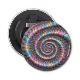 Psychedelisches Rainbow Unicorn Funky Nautilus Fra Flaschenöffner