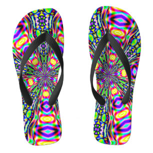Psychedelisches Raumportal Flip Flops
