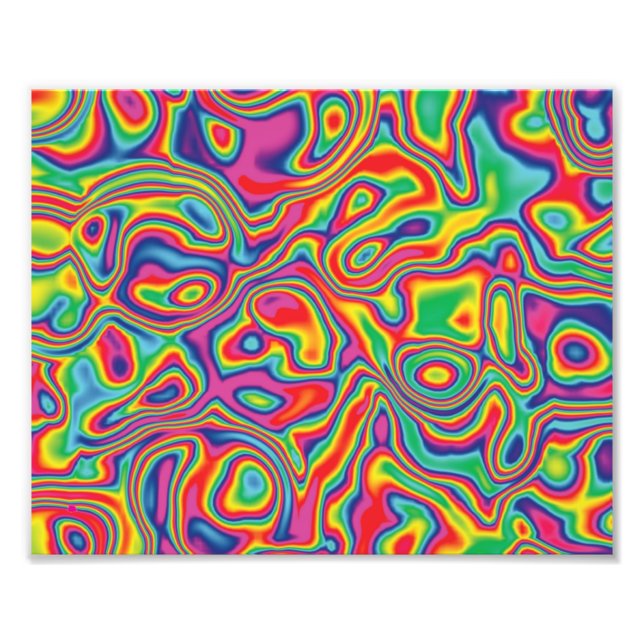 Psychedelisches Regenbogenölmuster Fotodruck (Vorne)