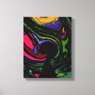 Psychedelisches Schlüsselloch ~ 24x18 / .75"Dick Leinwanddruck