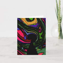 Psychedelisches Schlüsselloch Dankeskarte