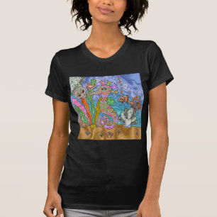 Psychedelisches Seepferd Meeresschildkröte Art T-Shirt
