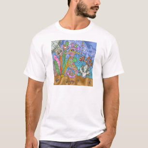 Psychedelisches Seepferd Meeresschildkröte Art T-Shirt