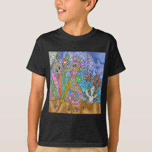 Psychedelisches Seepferd Meeresschildkröte Art T-Shirt